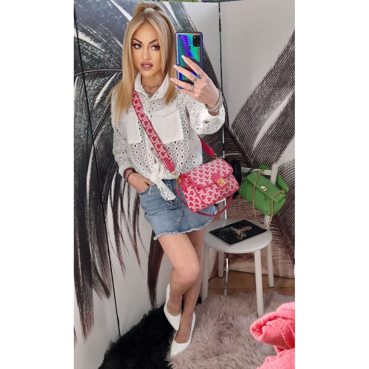 Camicia di cotone traforata | Nancy