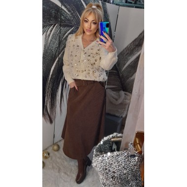 Gonna lunga con tasche laterali | Alexia