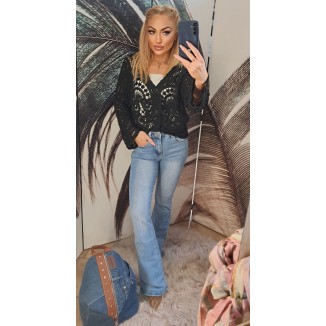 Golfino in pizzo macramé | July