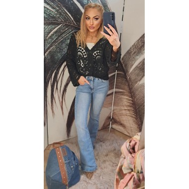 Golfino in pizzo macramé | July