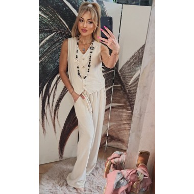 Completo in lino con gilet | Serena