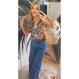 Camicia corta a fantasia geometrica | Flavia