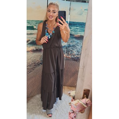 Abito lungo a balze | Cindy