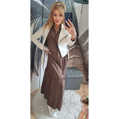 Abito lungo smanicato | Salem