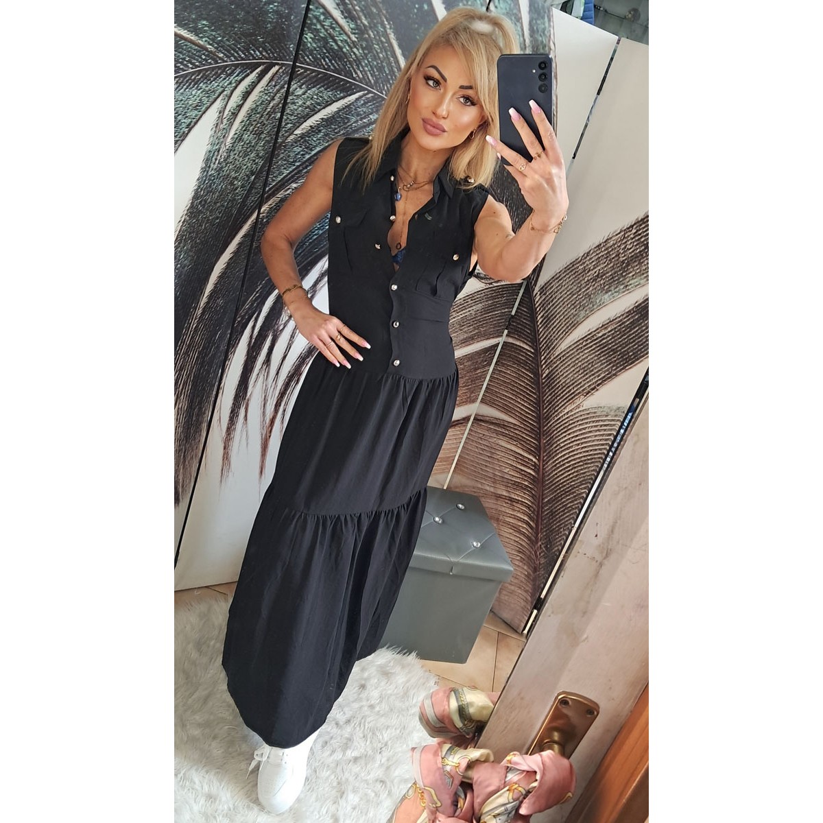 Abito lungo smanicato | Salem