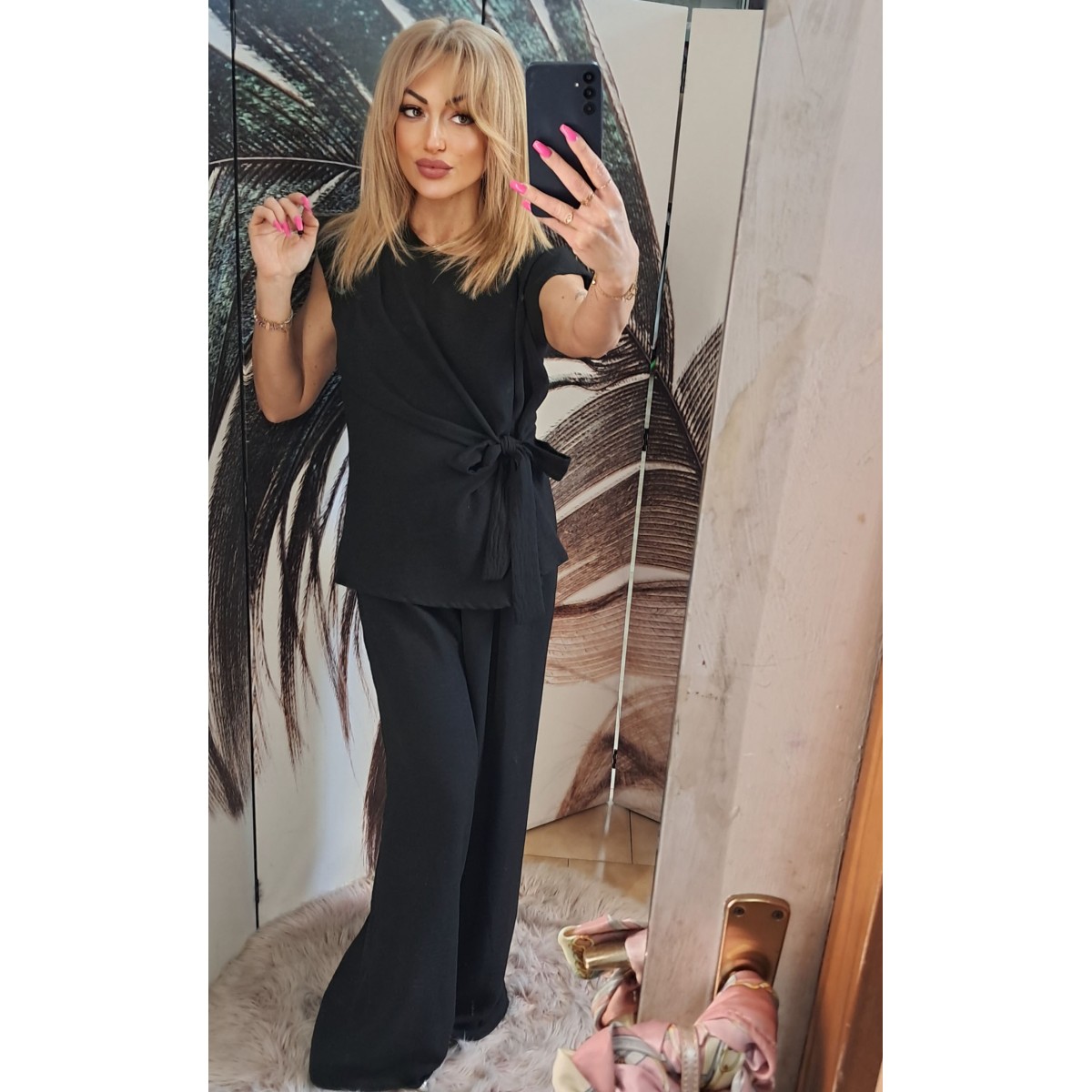 Completo di cotone casacca e pantalone |