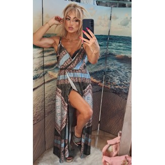 Abito lungo a fantasia...