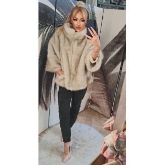 Pelliccia ecologica con zip...