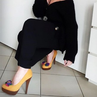 Scarpe scamosciate con tacco | Desy