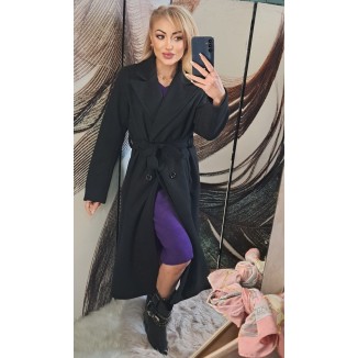 Cappotto lungo caldo panno | Viola