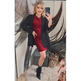 Abito corto con glitter...