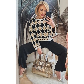 Maglioncino di cotone a rombi | Giulia