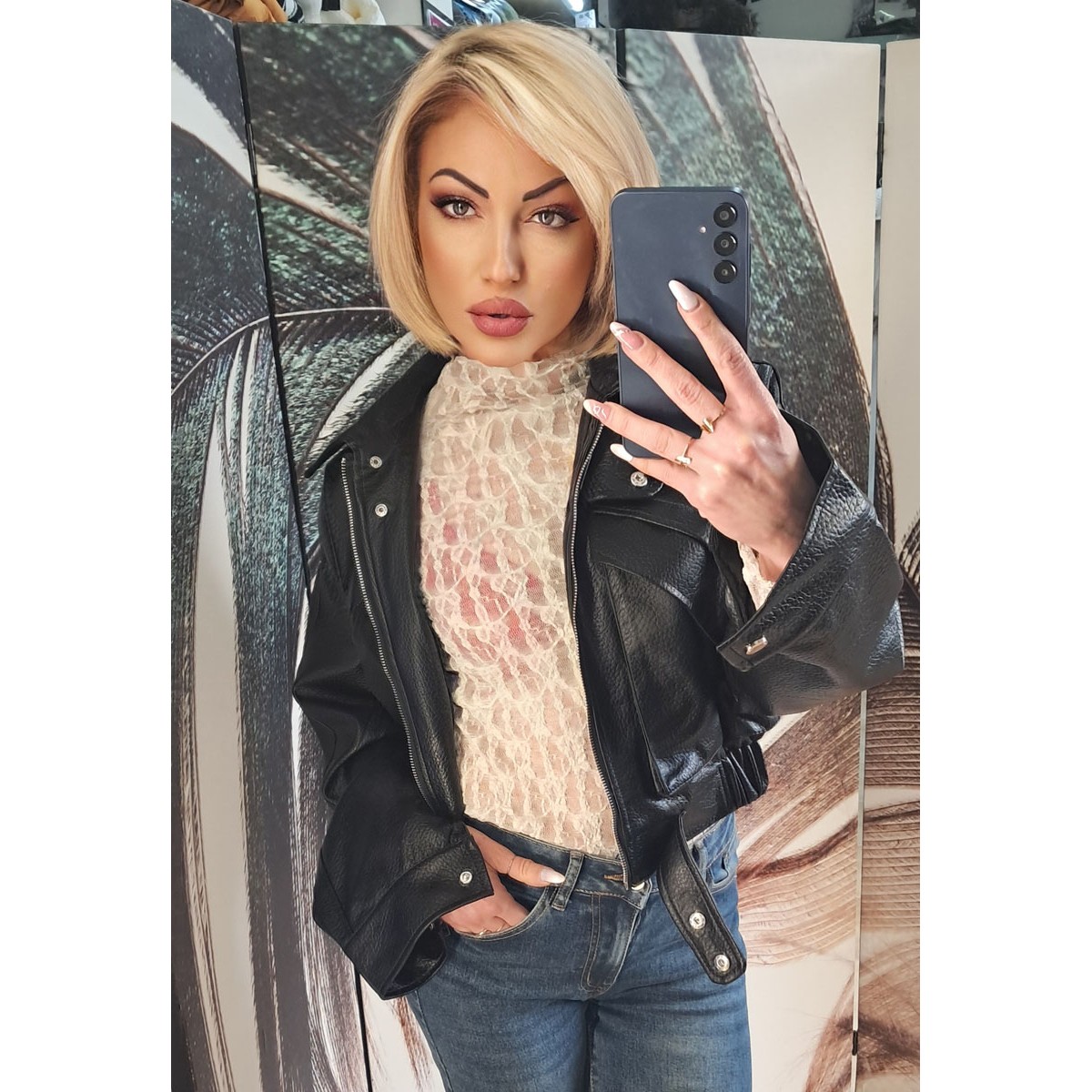 Bomber similpelle | Marika