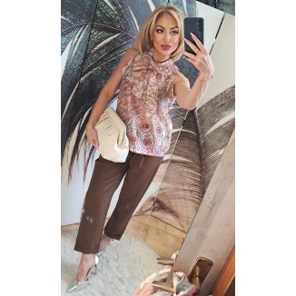 Blusa smanicata fantasia floreale | Linda