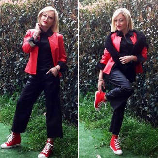 Pantalone ecopelle nero |...