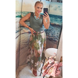 Abito lungo fantasia floreale | Margot
