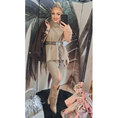 Gonna longuette similpelle con maxi