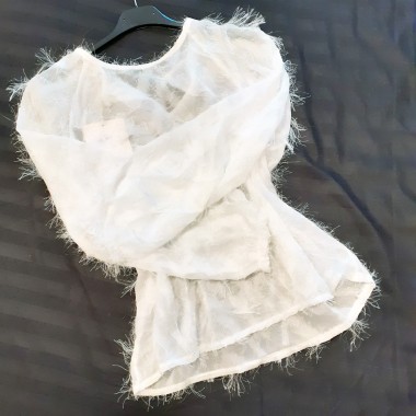 Casacca bianca sfrangiata | Serena