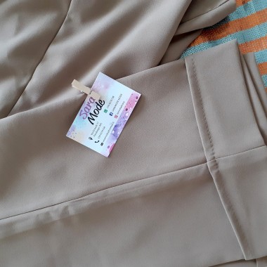 Pantalone beige a campana | Lella