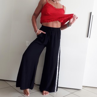 Pantalone con elastico in...