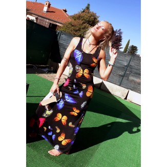 Abito lungo con farfalle | Butterfly