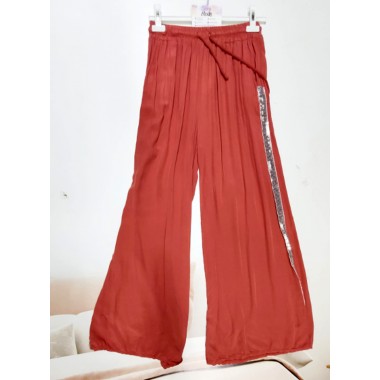 Pantalone con elastico in vita e