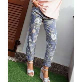 Jeans boy-friend stampa floreale | Sissy