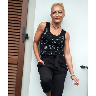 Pantalone nero a pinocchietto |