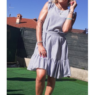 Abitino rigato con balza | Selen