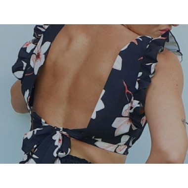 Completo top e gonna fantasia floreale |