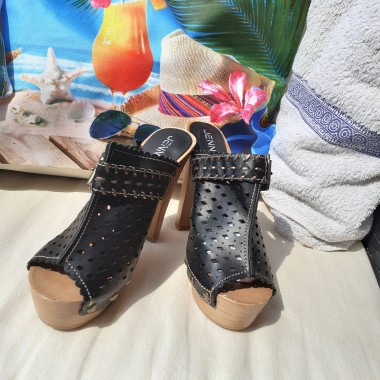 Sabot di legno con tacco | Camilla