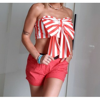 Top a righe con fiocco |...