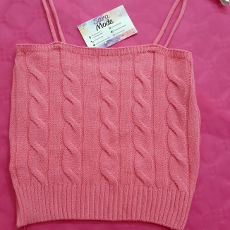 Top corto lavorato a trecce | Caterina